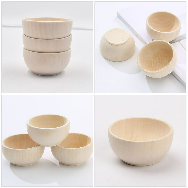 Unfinished wood craft bowls deals