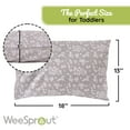 thumbnail image 3 of WeeSprout Mini Toddler Pillow for Kids Sleeping, Organic Cotton Shell & Pillowcase 18x13x3, 3 of 9