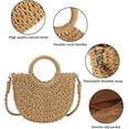 thumbnail image 4 of Kukuzhu Womens Straw Beach Bag Woven Crossbody Shoulder Bags Top Handle Satchel Handbag Purse for Summer, 4 of 7