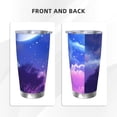 thumbnail image 3 of KLL Dreamy Colorful Starry Sky Print 40oz Stainless Steel Insulated Car Cup with Spillproof Lid - Keep Your Drink Hot or Cold on the Go-Straw Three-piece Set, 3 of 8