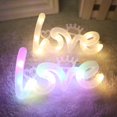 thumbnail image 2 of LED luces de neón forma de amor ramo de luz de noche pequeña linterna decoración, 2 of 4