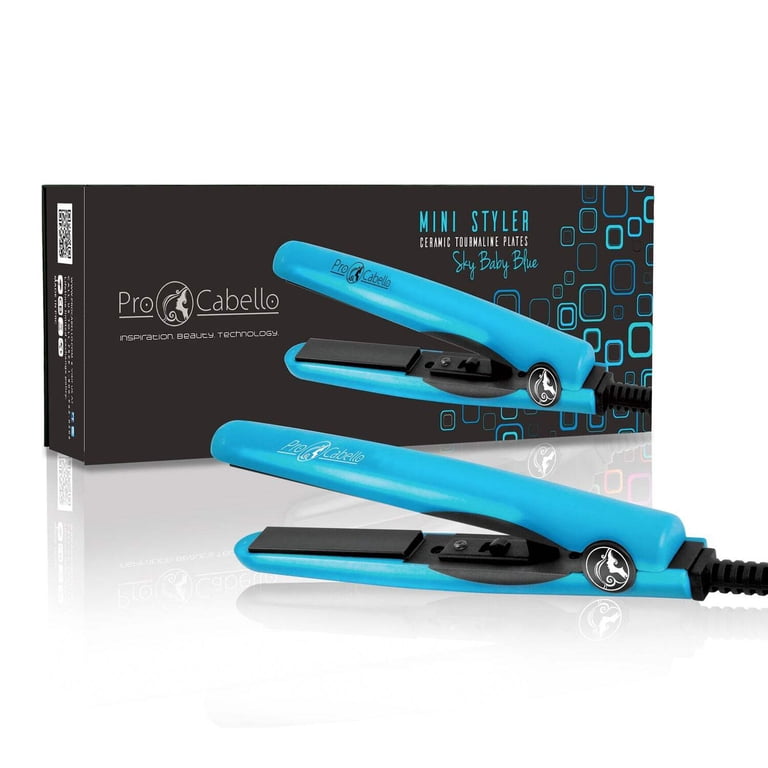 Mini Flat Iron 0.5″ Ceramic Tourmaline - Sky Blue - Walmart.com
