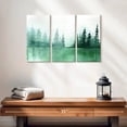 thumbnail image 2 of Elephant Stock Pine Tree Silhouette Wall Art - Horizontal Multi Panel Canvas - Living Room Wall Decor - Abstract Multi Panel - Green And White Decor - 23" x 14", 2 of 4
