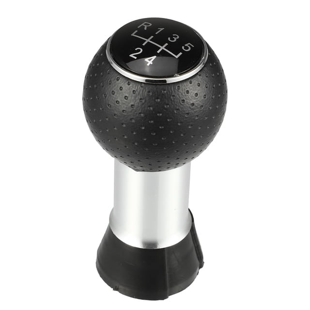 Unique Bargains 1 juego de palanca de cambios de 5 velocidades, mango de cabeza para Audi A3 S3 2001-2003, tono plateado negro