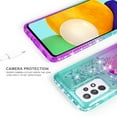 thumbnail image 5 of SOGA Quicksand Cover Cute Girl Phone Case Compatible for Samsung Galaxy A52 5G Case, with Ring for Magnetic Car Mounts, Lanyard, Tempered Glass - Purple / Teal, 5 of 6