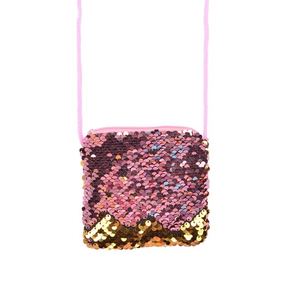 MUSOIE Wallet Women Coin Purses Reversible Sequin Mini Wallets Pouches Zippered Crossbody Purse