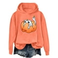 thumbnail image 2 of Halloween Hoodies for Women 2025 Funny Pumpkin Cat Cute Hoodies Hooded Sweatshirt Hoodie Women Pullover, 2 of 6