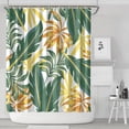 thumbnail image 2 of Jungle Leaves Beach Vacation Shower Curtain 84" x 72" Machine Washable Quick Dry Bathroom Drapes, 2 of 5