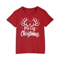 thumbnail image 4 of Odeerbi Kids Boys Girls Christmas T-shirt Christmas Print Casual Short Sleeve Tops Shirt Kids Clothes Red, 4 of 4