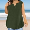 thumbnail image 2 of fatyb Womens Plus Size Tank Tops Loose Sleeveless V Neck T Shirts Summer Dressy Casual Blouses Tanks S-5XL, 2 of 5