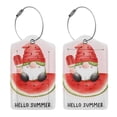 thumbnail image 3 of Cauagu Watermelon Gnome Pattern Luggage Tags,Leather Luggage Tags Personalized Luggage Tag Travel Tags Privacy Cover ID Label for Travel Bag Suitcase-1, 3 of 5