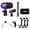 Purple, variant on 5 Core Conga Mic Snare Tom Microphone Drum Kit Condenser XLR Instrument Mics