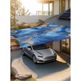 thumbnail image 3 of Abstract Marble Waterproof Sun Shade Sail Blue Gradient Gold Wave Texture Art Outdoor Patio Sun Shades Canopy UV Block Waterproof Sunshade for Garden Backyard Deck Pergola 12x16 Ft, 3 of 9