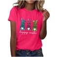 thumbnail image 1 of Camiseta de Cuello Redondo de Impresión de Pascua de Moda de Primavera Y Verano para el Uso Diario, 1 of 5