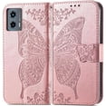 thumbnail image 2 of Designed for Moto G 5G 2023 Case Wallet,Women Flip Cover with Butterfly Emboss PU Leather Stand Credit Card Holders Slots Wrist Strap Protective Phone Case for Motorola Moto G 5G 2023 (Rose Gold), 2 of 7