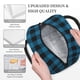 thumbnail image 3 of Balery Blue Black Plaid Bolsa de Almuerzo para Mujeres, Caja de Almuerzo, Bolsa de Almuerzo Pequeña Impermeable, Tote de Almuerzo Reutilizable con Gran Capacidad, 3 of 6