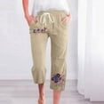 thumbnail image 2 of Athletic Shorts For Women High Waisted Wide Leg Floral Palazzo 2025 Flowy Beach Culottes Khaki Tummy Control Running Workout Tennis Skort Pant S, 2 of 5