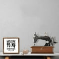 thumbnail image 4 of Eveokoki Welcome To My Craft Room Wall Art for Home Bar Cafe Farm Store Garage Club - Wooden Frame Sign Gift for Sewing Craft Lovers, 8x8 Inch, 4 of 5