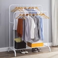 thumbnail image 2 of Clothes Rack Heavy Duty, Double Pole Multi-functional Bedroom Clothing Rack, 2 of 7