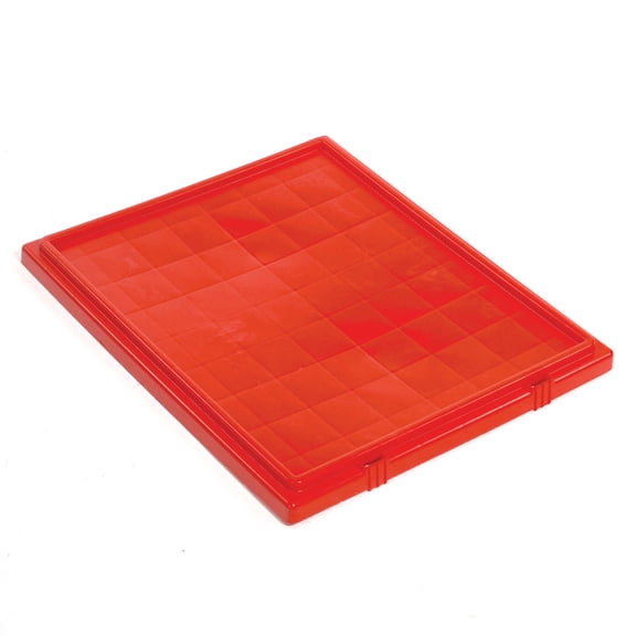 Global Industrial 5275202 Lid LID301 for Stack & Nest Storage Container SNT300 - Red