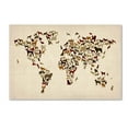 thumbnail image 2 of Trademark Fine Art "World Map of Dogs" Canvas Art by Michael Tompsett, 2 of 4
