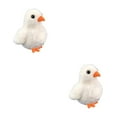 thumbnail image 2 of Bewildely Animal de peluche de juguete animales de peluche animales de granja decoración del hogar para niños regalos pollo blanco 2piezas pollo blanco 14 cm, 2 of 6
