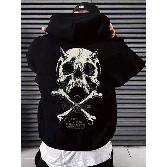 Y2K Streetwear Men S Skull Skeleton Graphic Drippy Hoodie Black With White Print Long Sleeve Pullover With Front Pocket Machine Washable Casual Loose Fit For Outdoor Travel Winter Wear Winter Drippy