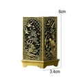 thumbnail image 5 of OIUR Cube Incense Burner Cloud Flower Pattern Incense Holder Zinc Alloy Traditional Incense Stand Home Decor, 5 of 6