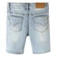 thumbnail image 2 of KIDSCOOL SPACE Big Child Denim Shorts,Elastic WaistBand Inside Simple Jeans Summer Half Pants, Light Blue,8-9 Years, 2 of 6