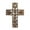 Brown Carved Cross Floral Biblical 9" x 1" x 12", variant on DecMode Brown Mango Wood Carved Cross Biblical Wall Decor