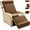 Brown, variant on 5-in-1 Recliner Egg Crate Foam Seat Cushion with 27'' High Back,Footrest and 2 Adjustable Half Moon Pillows, Non-Slip Recliner Pads with Velvet Cover for Elderly, Brown