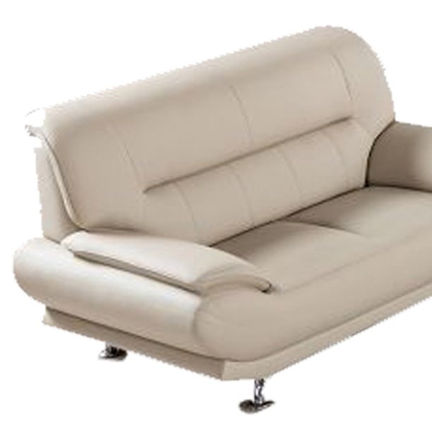 Benjara Three Piece Leather Upholstered Sofa Set with Pillow Top