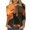 #0135-Orange, variant on Uootdi Womens Blouses Three Quarter Sleeve Dark Scenery Halloween Graphic Womens Halloween Costume Relax Fit Family Gathering T Shirt Blouses