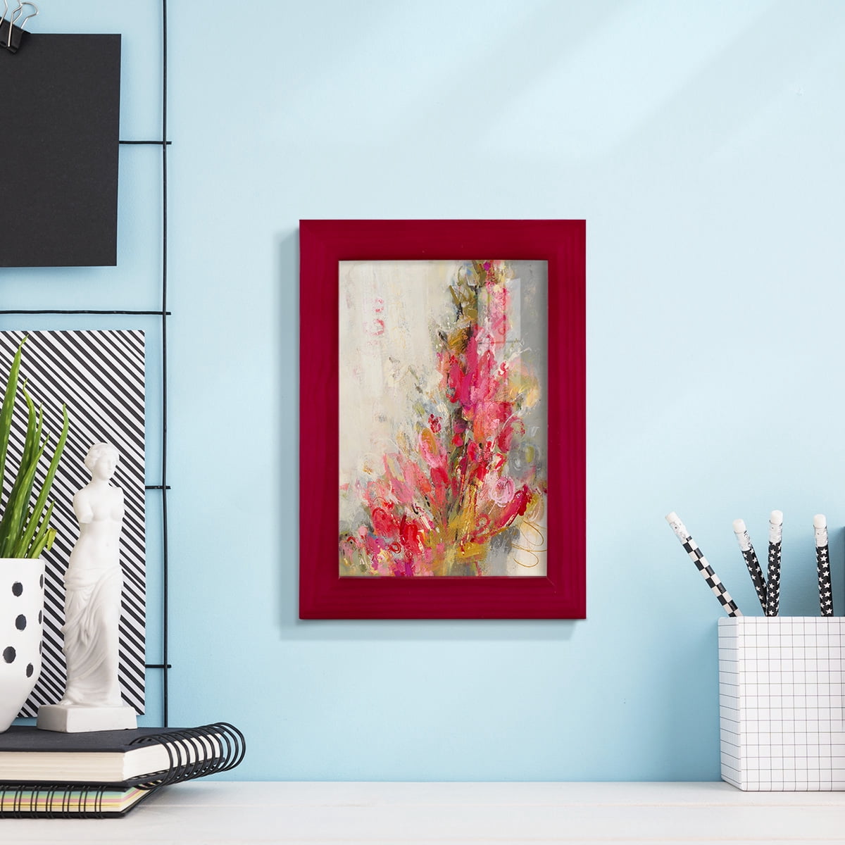 Flip Side - Framed Print w/glass - Cherry Red
