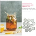 thumbnail image 6 of Hieromout 12 Sets Canning Jar Lids Type Jar Lid Cap Rings Set Reusable Canning Lid Cover Tinplate Regular Mouth Jar Lids for Home Kitchen Silver, 6 of 10