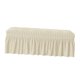thumbnail image 4 of Funda de banco de seersucker, funda de banco, diseño de falda, funda rectangular larga para silla Beige, 4 of 9