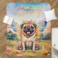 thumbnail image 4 of Welcome Spring Fairy Pug in Flower Meadow Cozy Sherpa Blanket Dog Lover Gifts Warm Soft Throw Blanket - 13002, 4 of 5