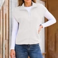 thumbnail image 5 of Womens Cap Sleeve Tops Lightweight Silid Color Knit Tops Zip Warm Winter Coats, 5 of 19