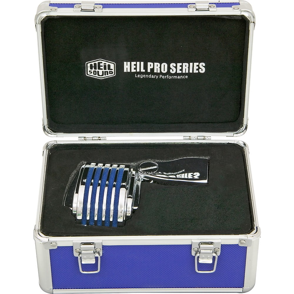 Heil Sound The Fin Retro-Styled Dynamic Microphone - Chrome Body/Blue LED
