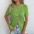 thumbnail image 5 of Vmvidoty Women's Short Sleeve Cropped Cardigan Sweaters Open Front Short Shrugs for Women Green M, 5 of 8