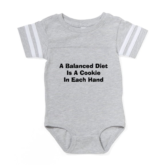 CafePress - Balanced Diet - Cute Infant Baby Football Bodysuit