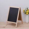 thumbnail image 3 of 25*40cm Mini Wooden Tripod Blackboard Double Side Message Board for Children Bar Counter, 3 of 4