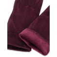 thumbnail image 2 of Isotoner Women's Microsuede Stretch Gloves, Wine, S/M, 2 of 4
