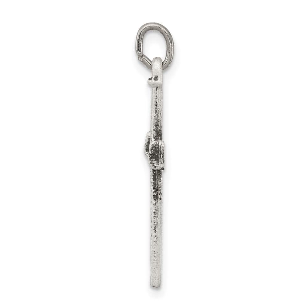 Auriga 925 Sterling Silver Antiqued Nail Cross Pendant for Women (Length - 25 mm, Width - 13 mm)