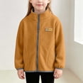thumbnail image 4 of RYRJJ Toddler Kid Girls Boys Fleece Jackets Lightweight Zip Up Sherpa Fall Winter Coats Long Sleeve Stand Collar Jacket, 4 of 7