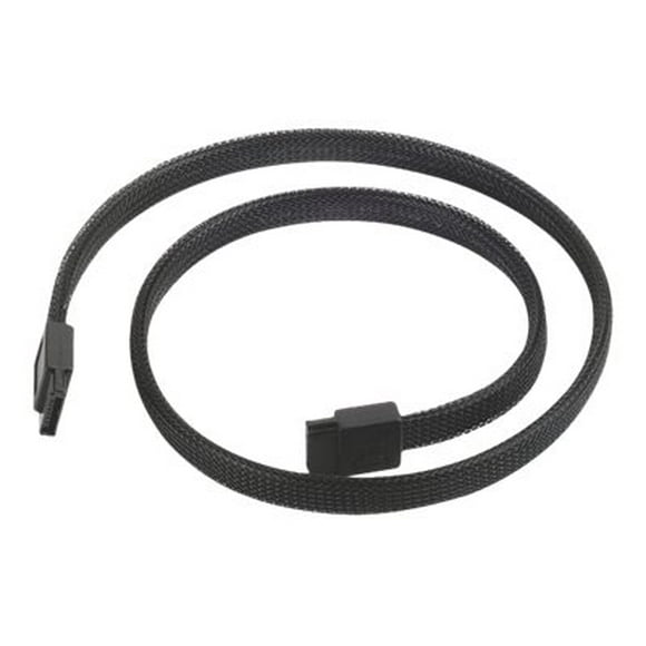 SilverStone CP07 - Câble SATA - Série ATA 150/300/600 - SATA (F) Verrouillage Sans Métal à SATA (F) Verrouillage Sans Métal - 1,6 ft - Noir