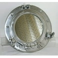 thumbnail image 2 of Ship's Cabin Porthole Mirror 9" Aluminum Silver Finish Round Nautical Decor, 2 of 3