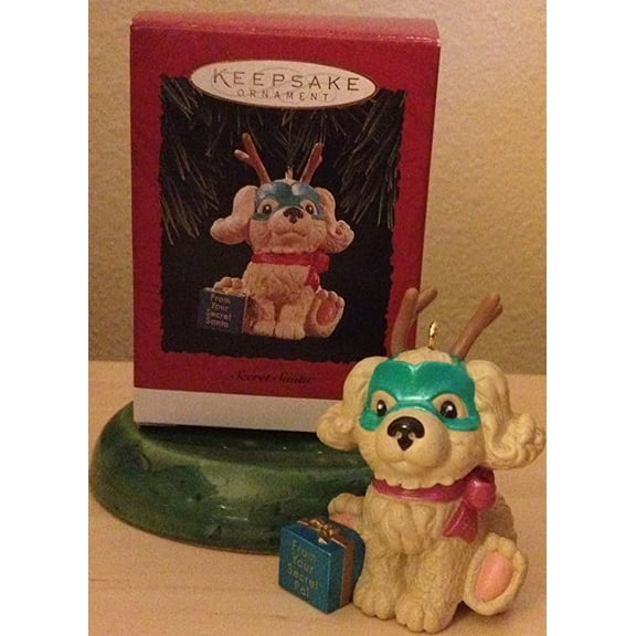 1994 Secret Santa (Puppy) Hallmark Keepsake Christmas Tree Ornament - QX573-6