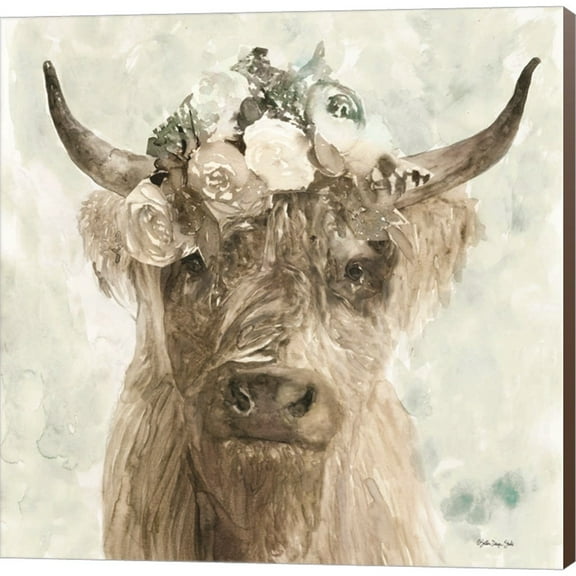 Great Art Now Cow and Crown II by Stellar Design Studio, Canvas Wall Art, 12W x 12H