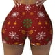 thumbnail image 2 of Balery Merry Christmas Pantalones cortos de entrenamiento estampados para mujer, sin costuras, ajustados, para gimnasio, yoga, correr, deportes, ejercicio activo, fitness.-Small, 2 of 8